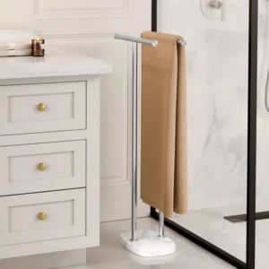 KES Free Standing Bath Towel Racks For Bathroom, 10.5 Lbs Weighted Marble Base Towel Rack